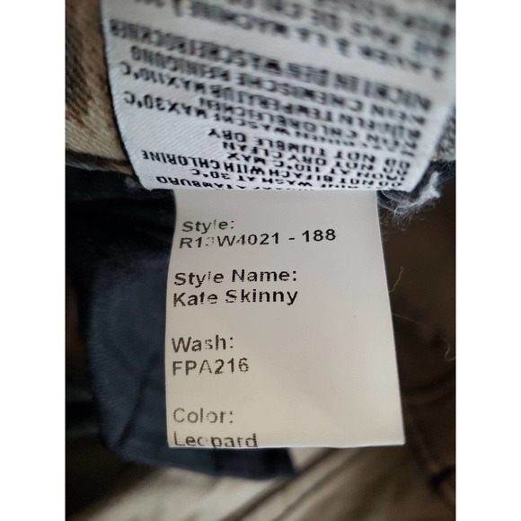 R13 Kate Skinny Leopard Jeans SZ 25 R134021-188 Low-Rise Distressed (j - Picture 3 of 8